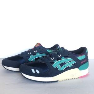 Asics Gel Lyte III Blue Athletic Running Women Shoes 5.5